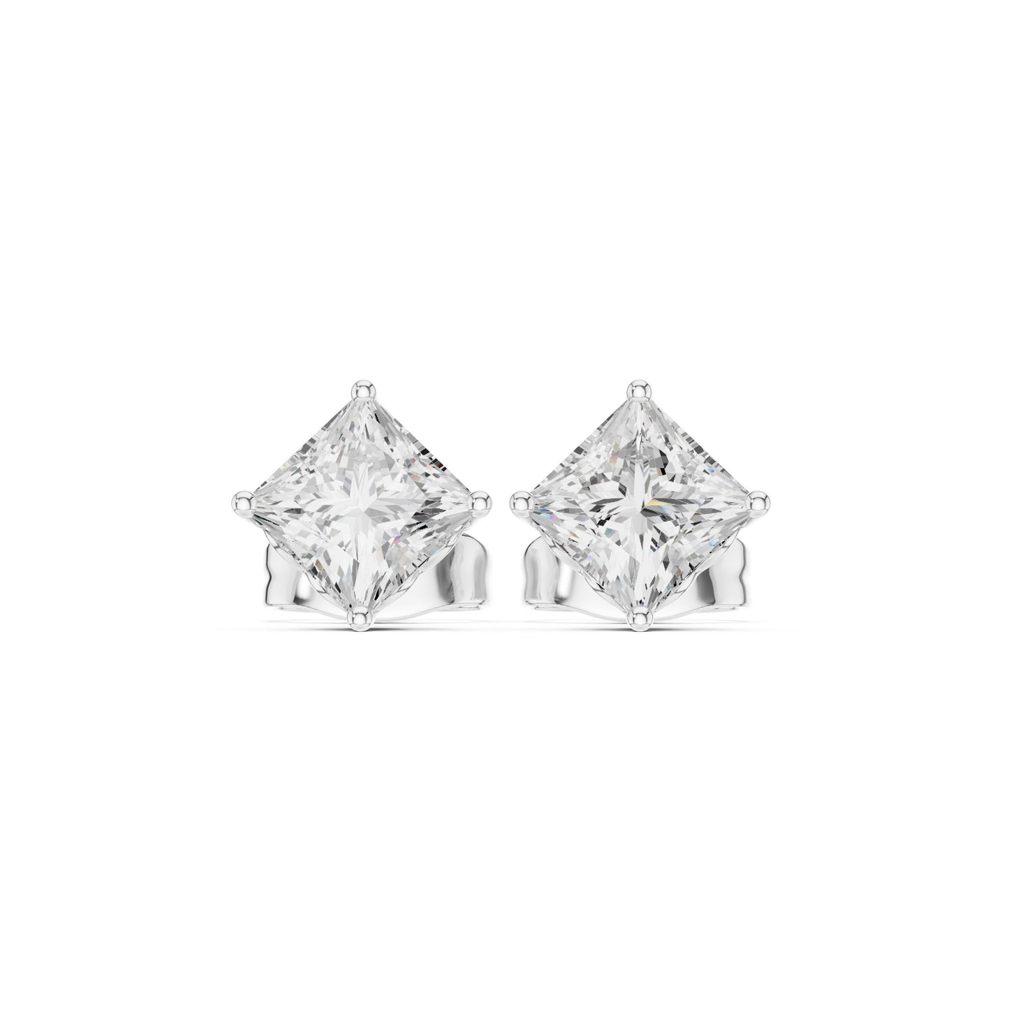 Princess Stud Lab Grown Diamond Earrings