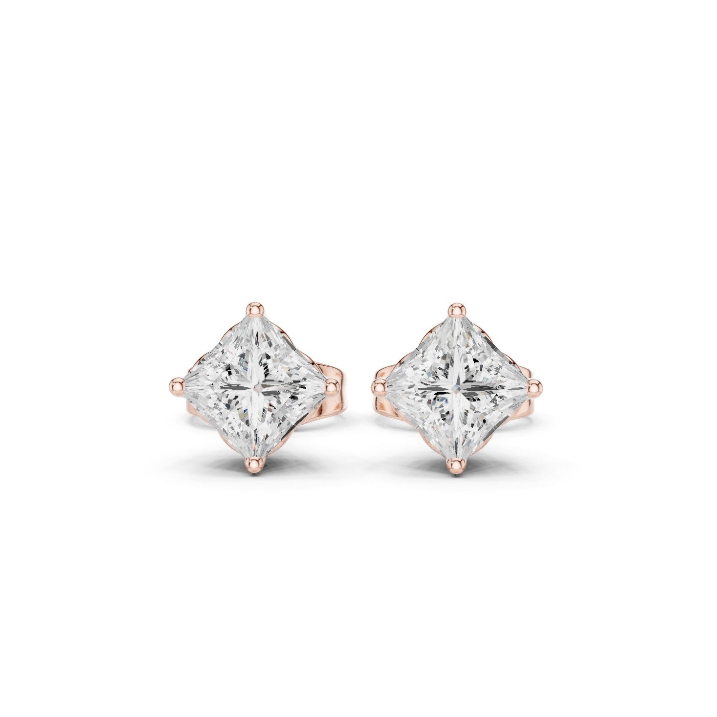 Princess Stud Lab Grown Diamond Earrings