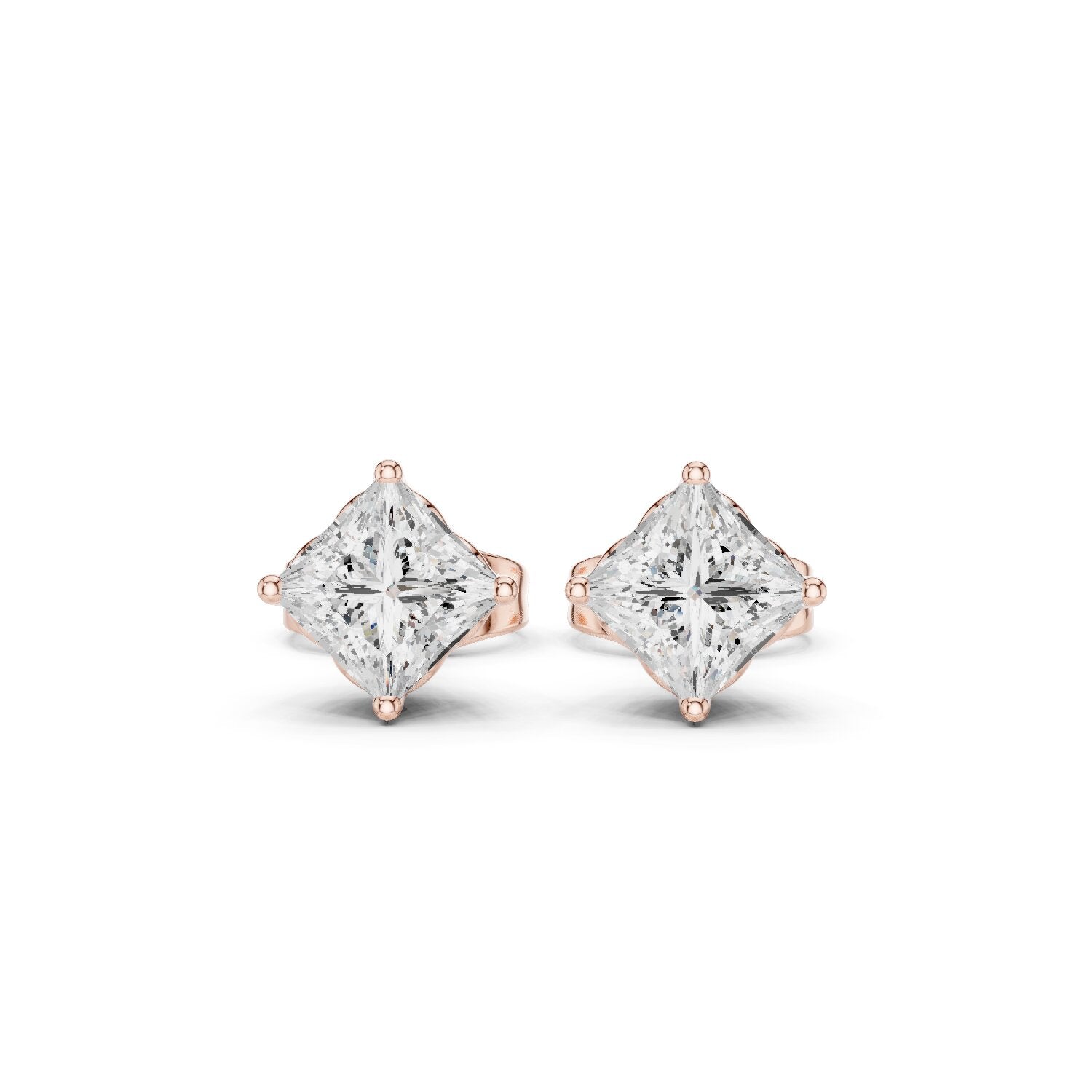 Princess Stud Lab Grown Diamond Earrings