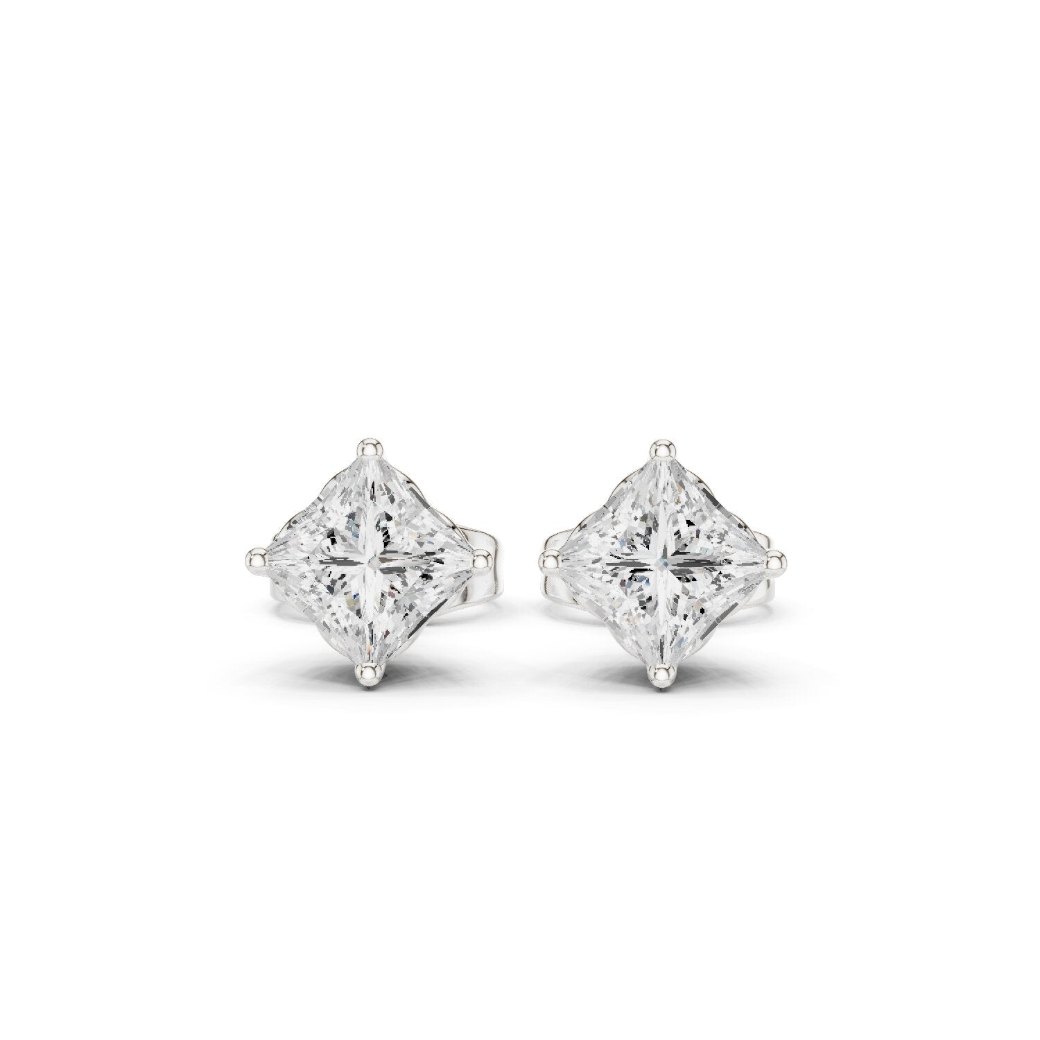 Princess Stud Lab Grown Diamond Earrings