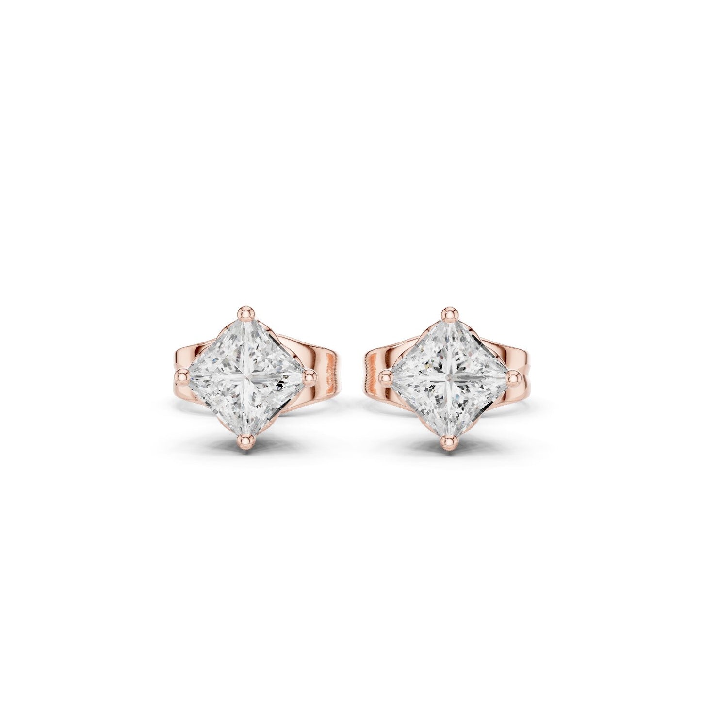 Cushion Stud Lab Grown Diamond Earrings