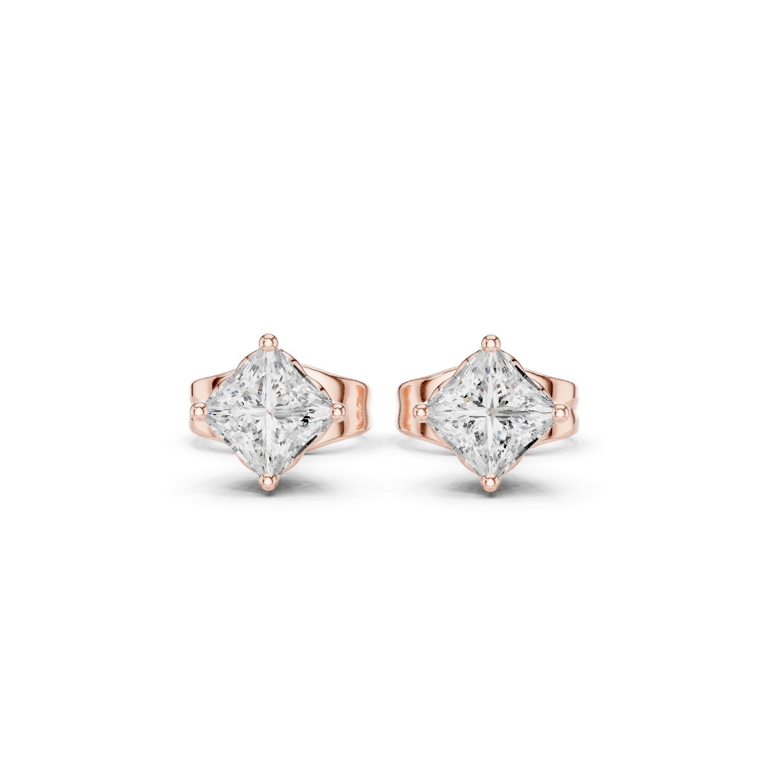Cushion Stud Lab Grown Diamond Earrings