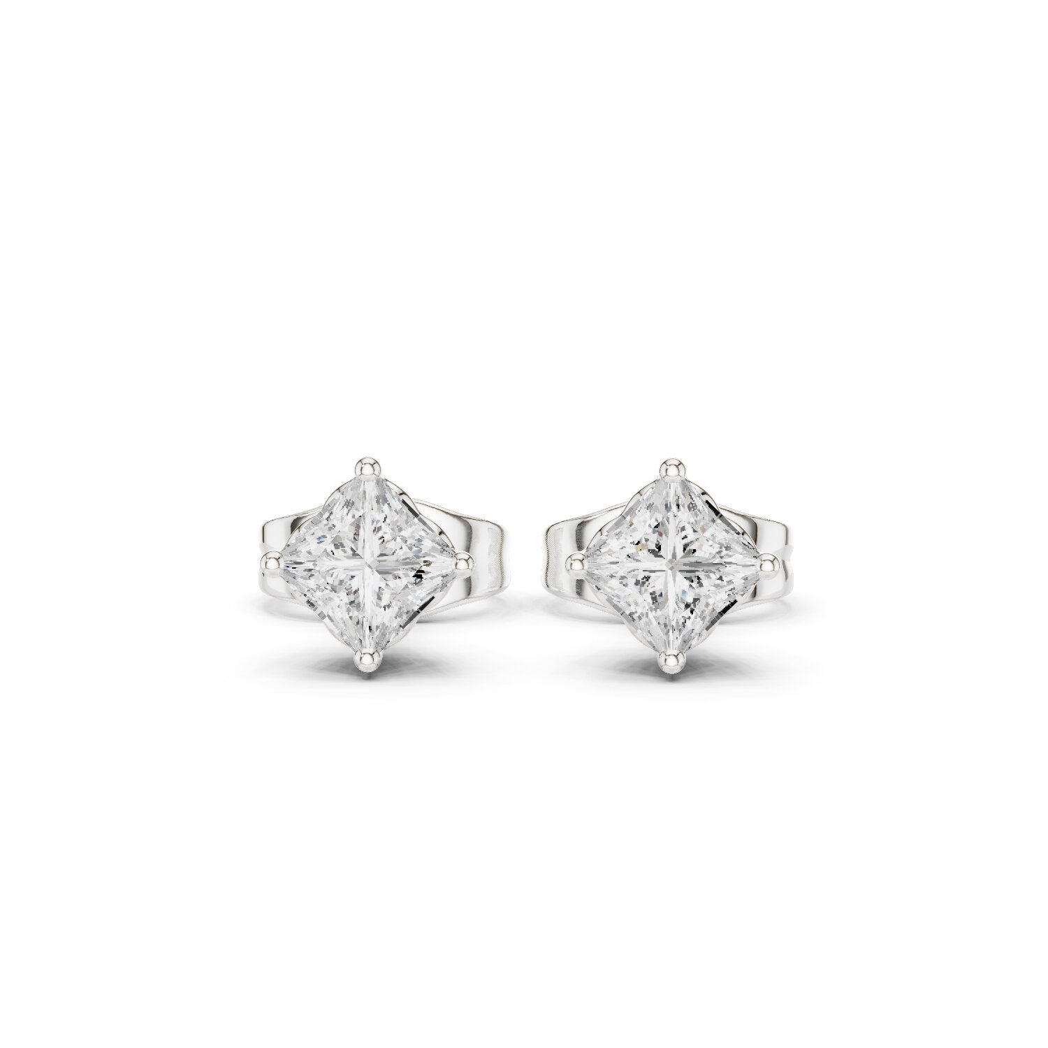 Cushion Stud Lab Grown Diamond Earrings