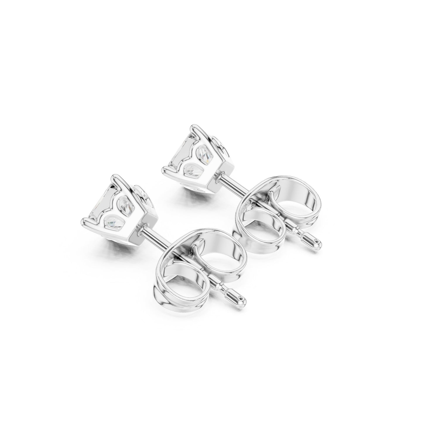 Cushion Stud Lab Grown Diamond Earrings