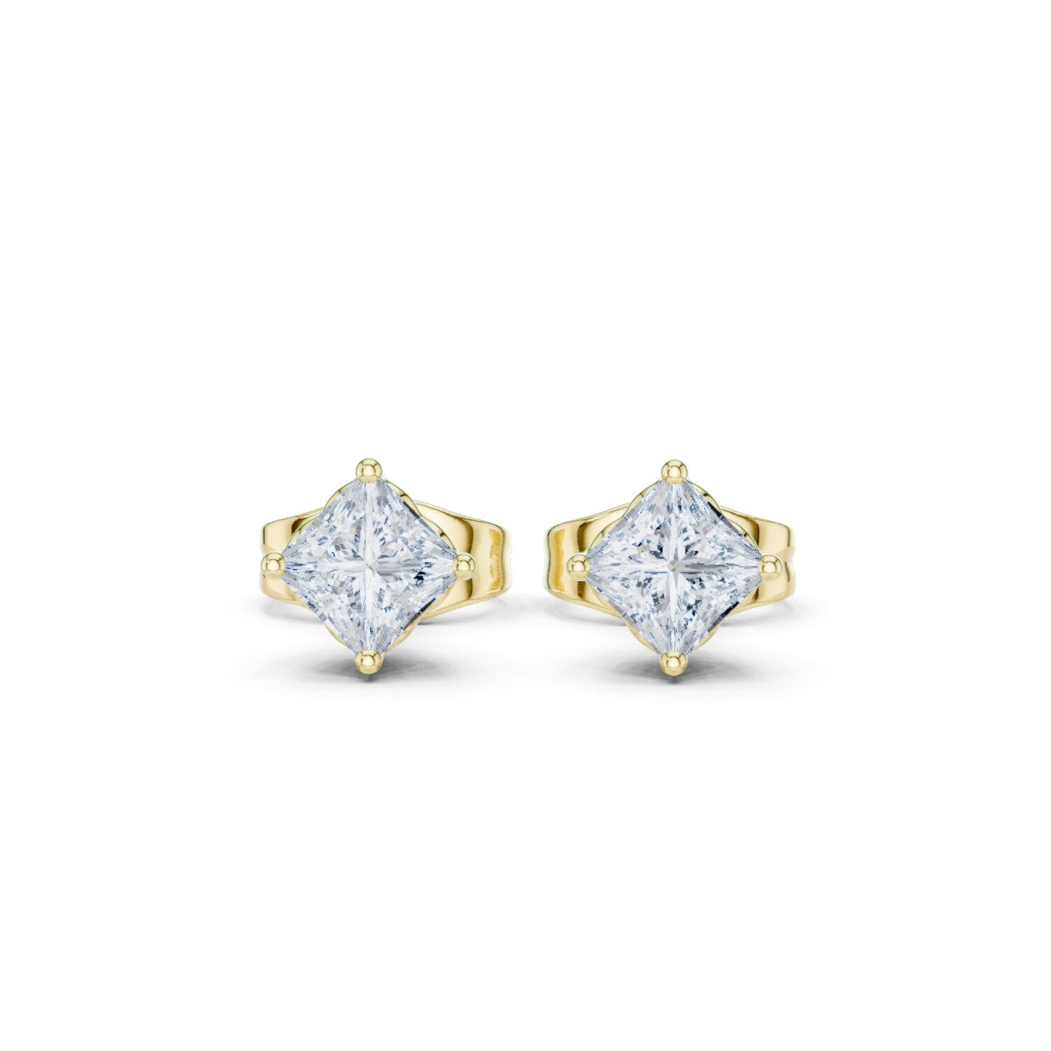 Cushion Stud Lab Grown Diamond Earrings