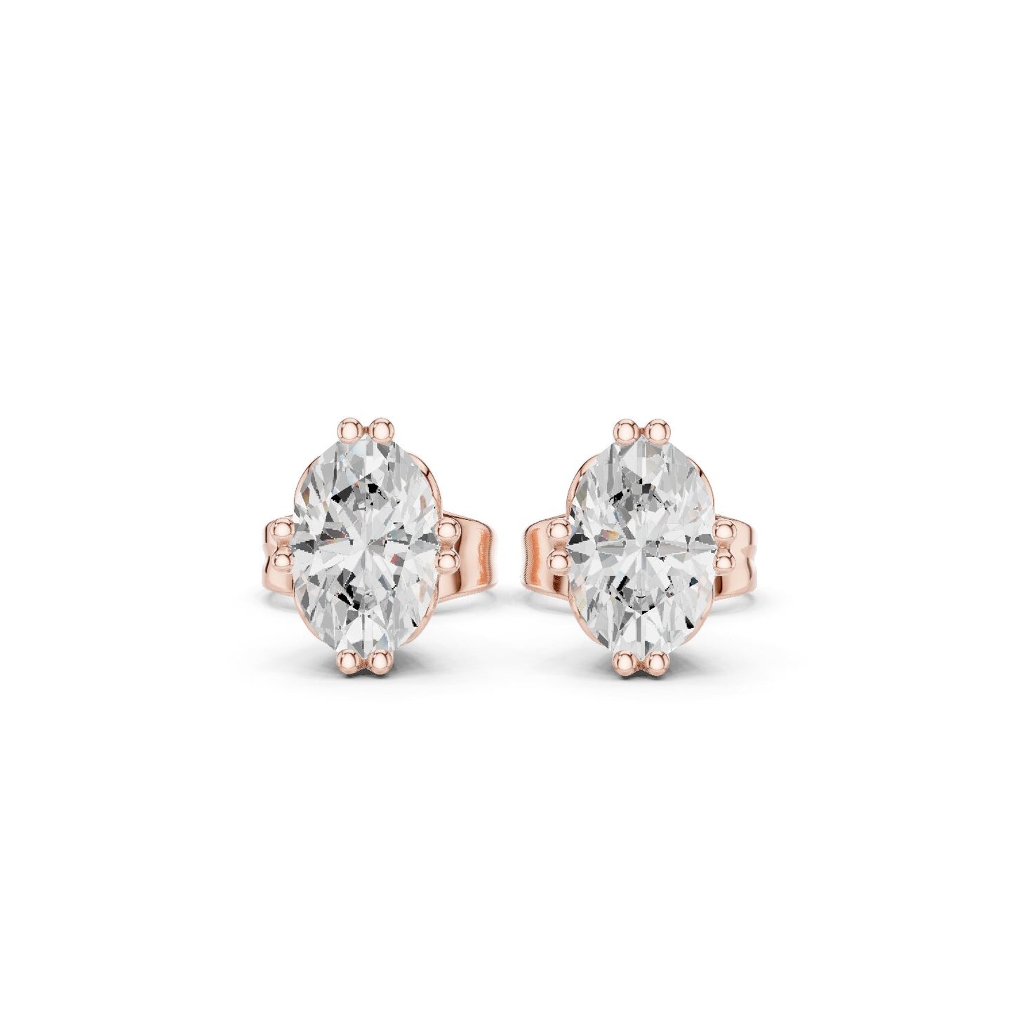 Mixed Shape Lab Grown Diamond Stud Earrings
