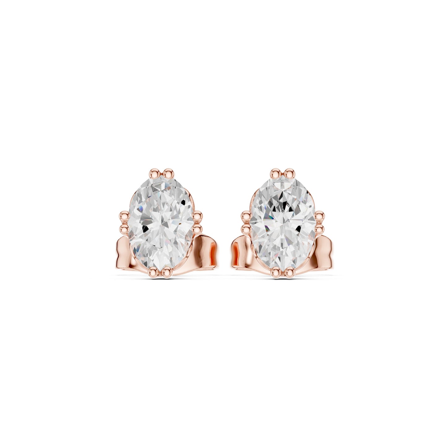 Mixed Shape Lab Grown Diamond Stud Earrings