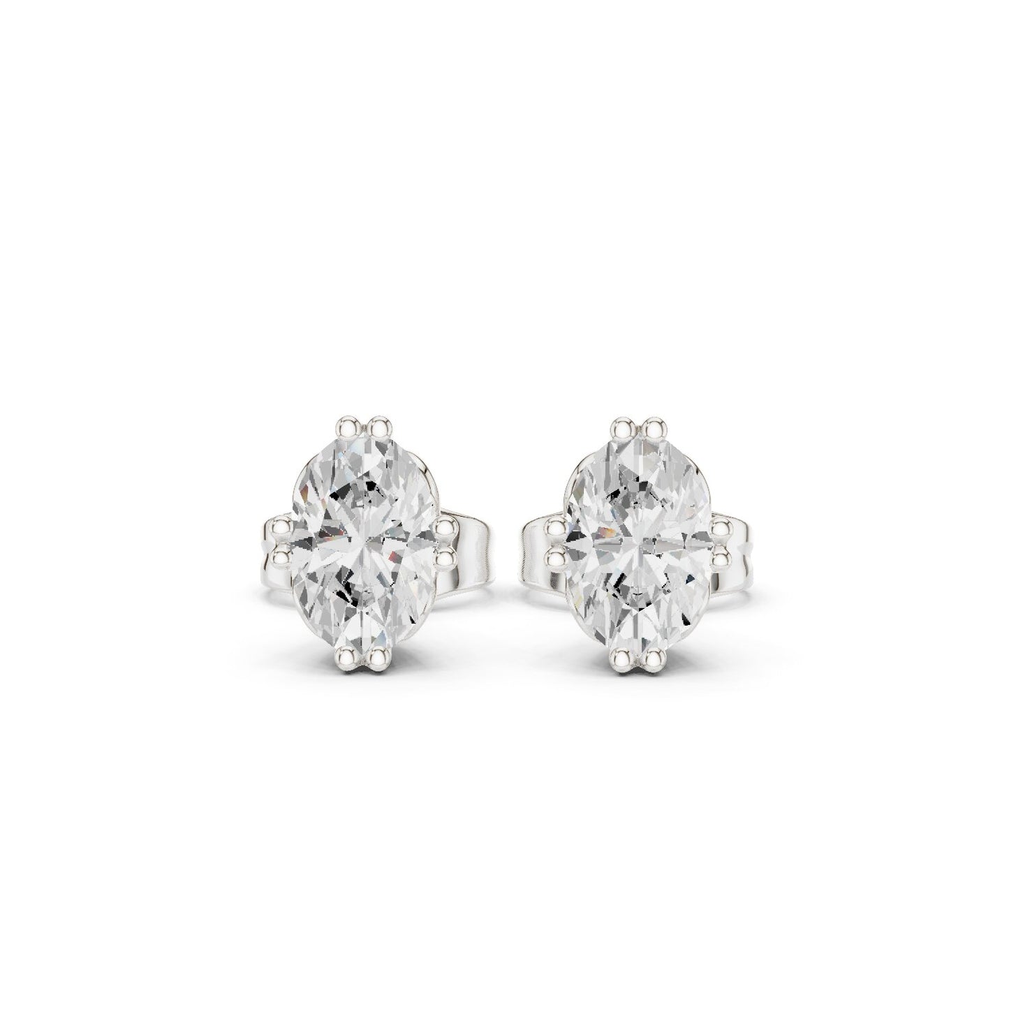Mixed Shape Lab Grown Diamond Stud Earrings