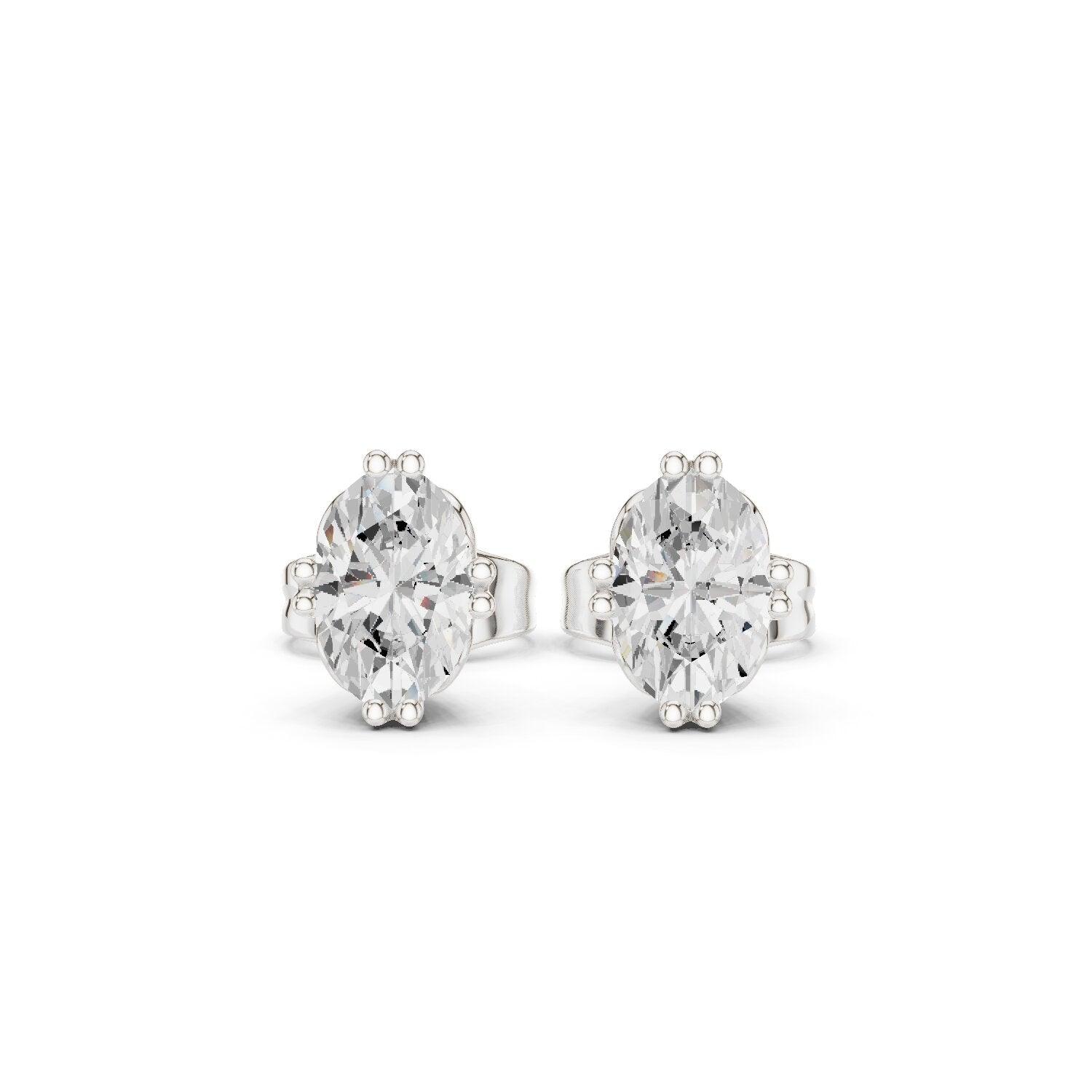 Mixed Shape Lab Grown Diamond Stud Earrings