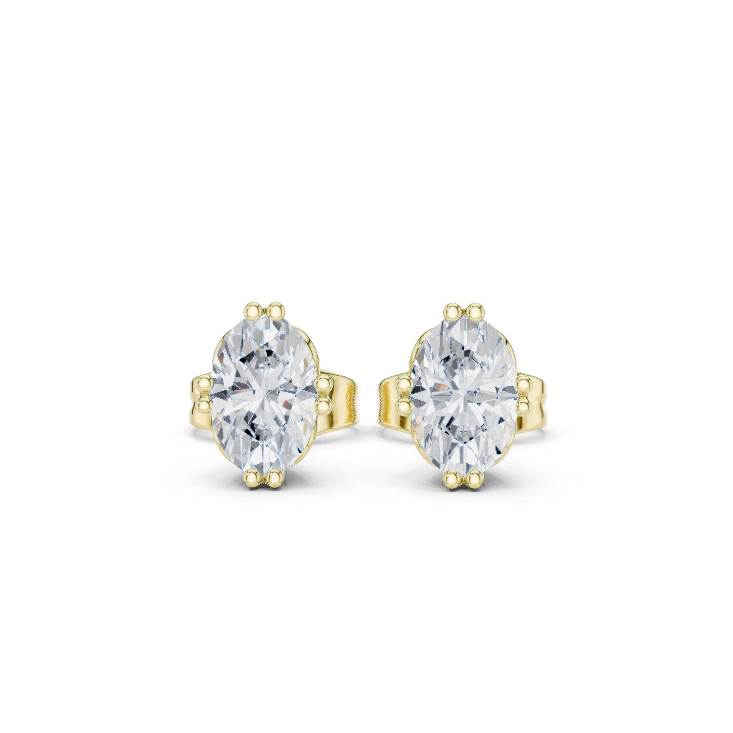 Mixed Shape Lab Grown Diamond Stud Earrings