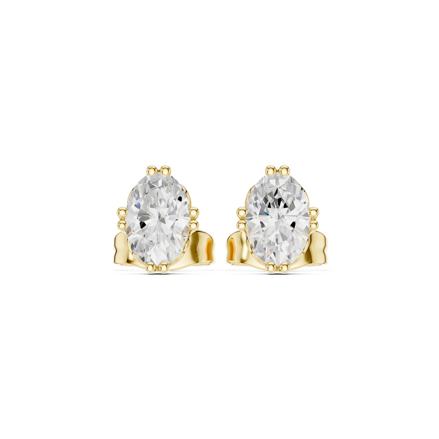 Mixed Shape Lab Grown Diamond Stud Earrings