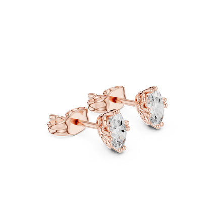 Marquise Stud Lab Grown Diamond Earrings