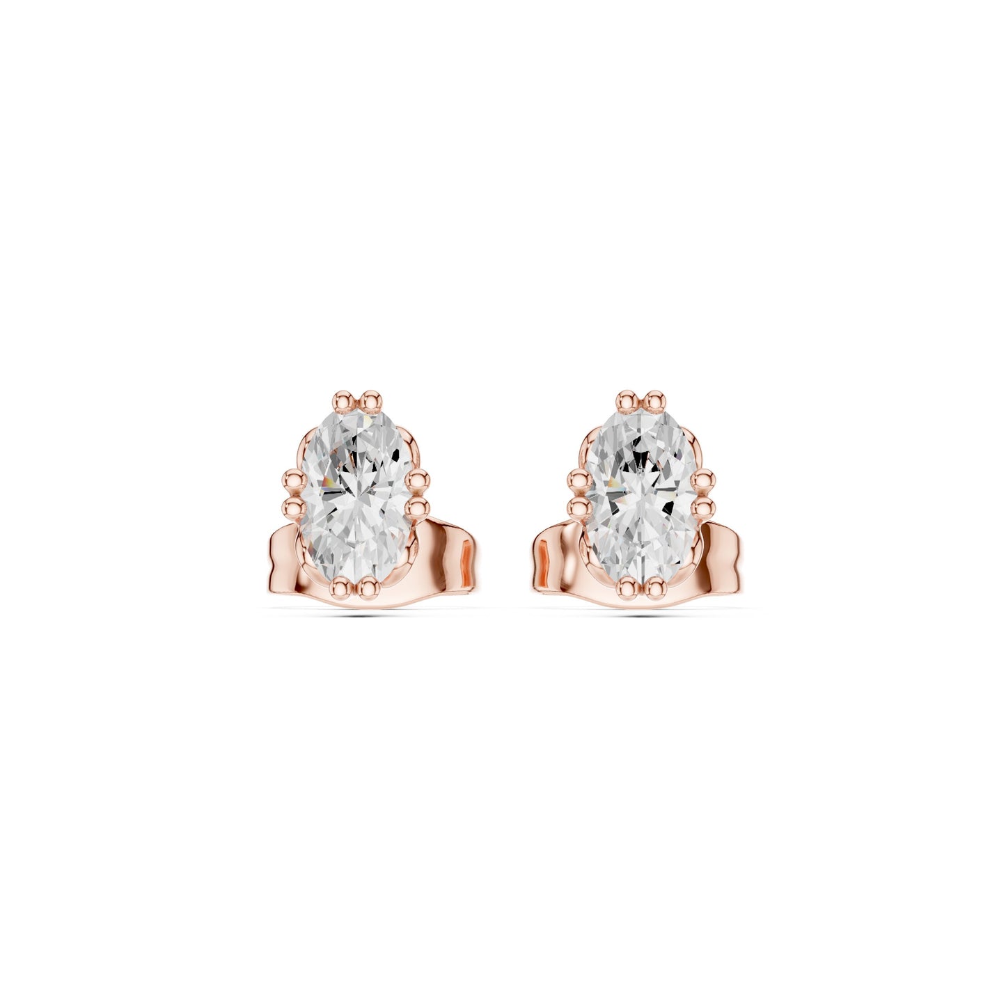 Marquise Stud Lab Grown Diamond Earrings