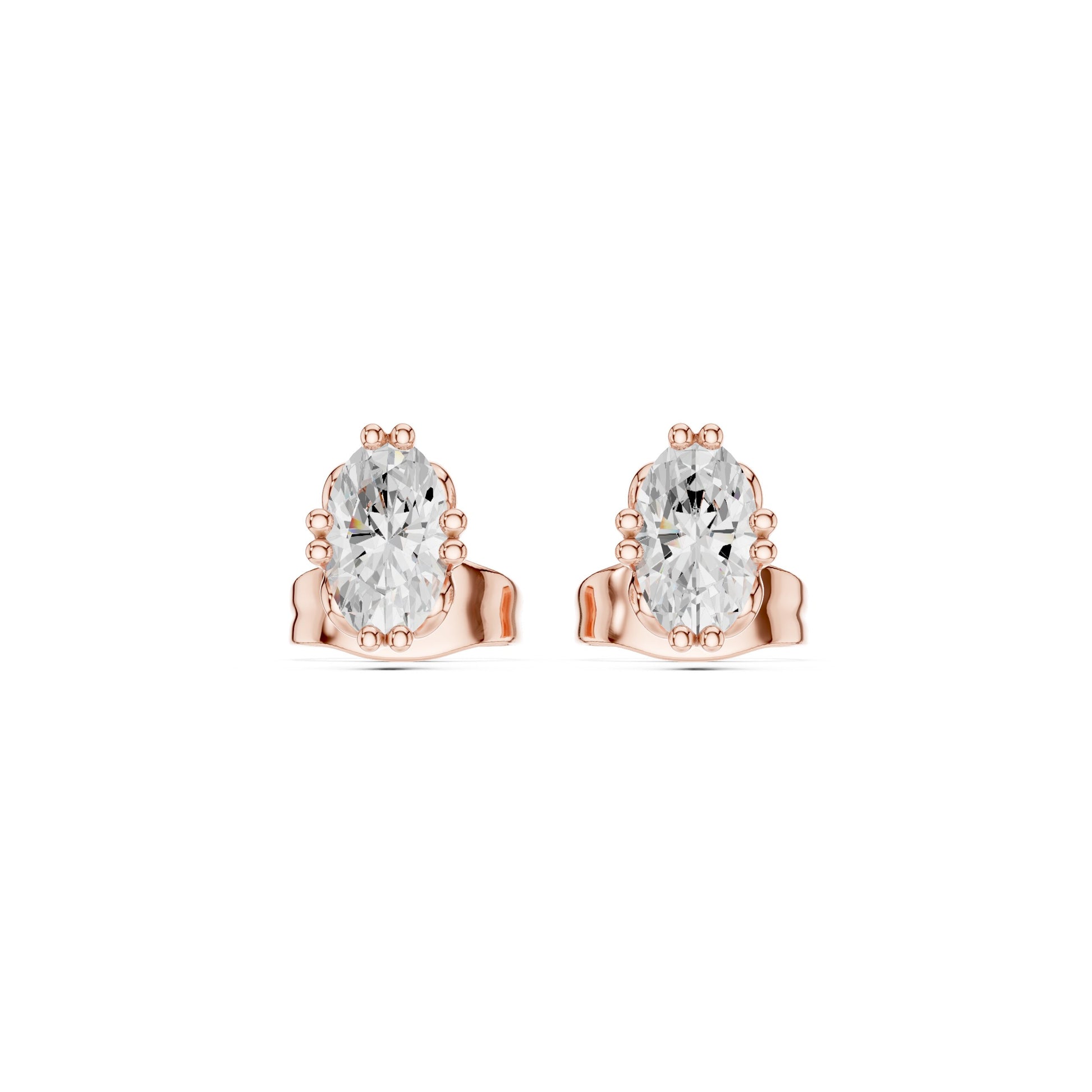 Marquise Stud Lab Grown Diamond Earrings