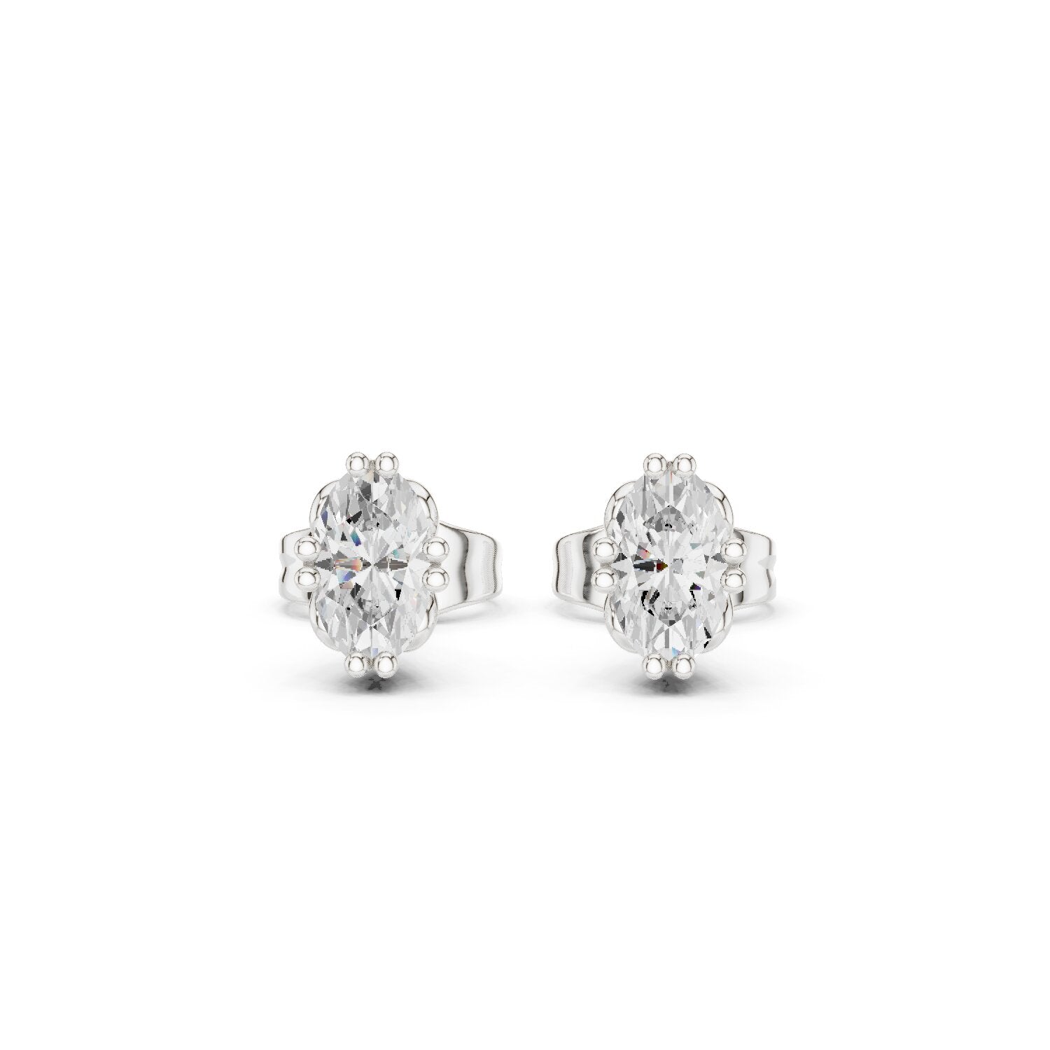 Marquise Stud Lab Grown Diamond Earrings