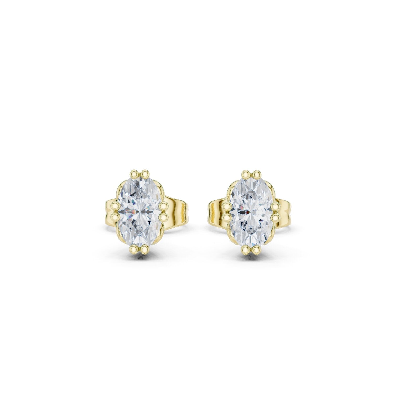 Marquise Stud Lab Grown Diamond Earrings