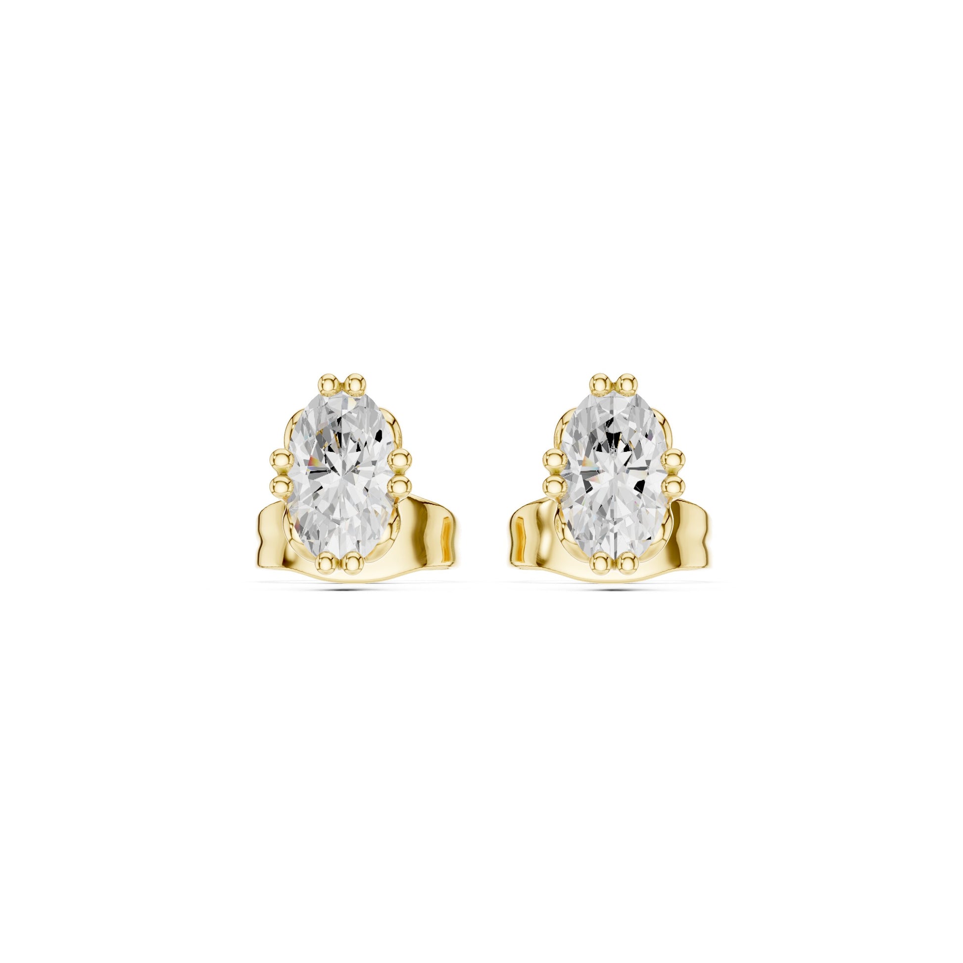 Marquise Stud Lab Grown Diamond Earrings