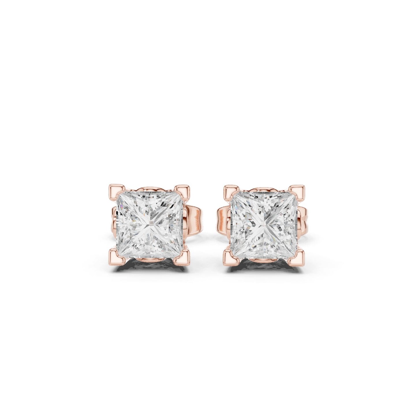 Princess Stud Lab Grown Diamond Earrings