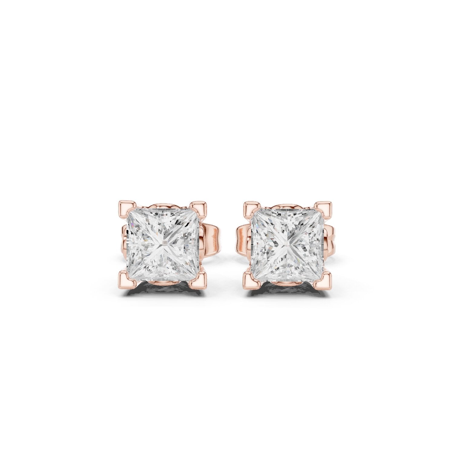 Princess Stud Lab Grown Diamond Earrings