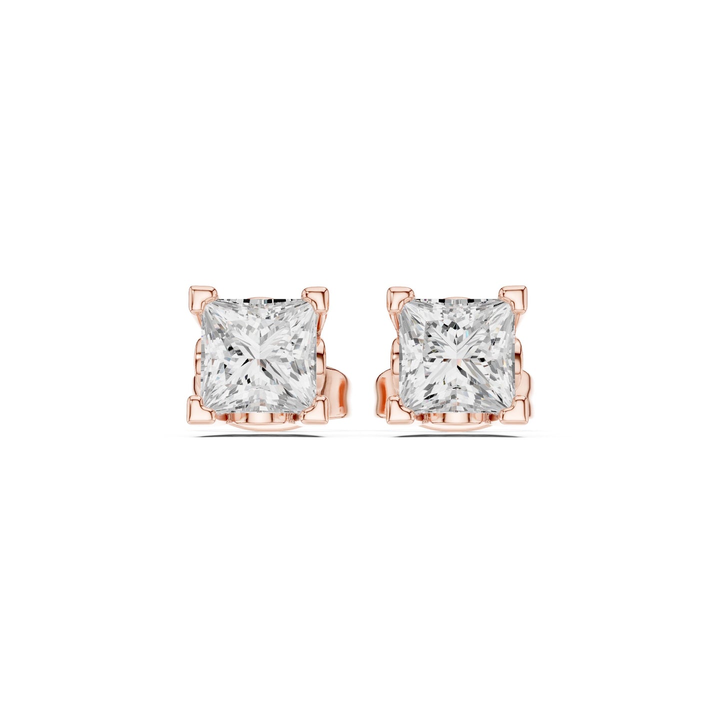 Princess Stud Lab Grown Diamond Earrings