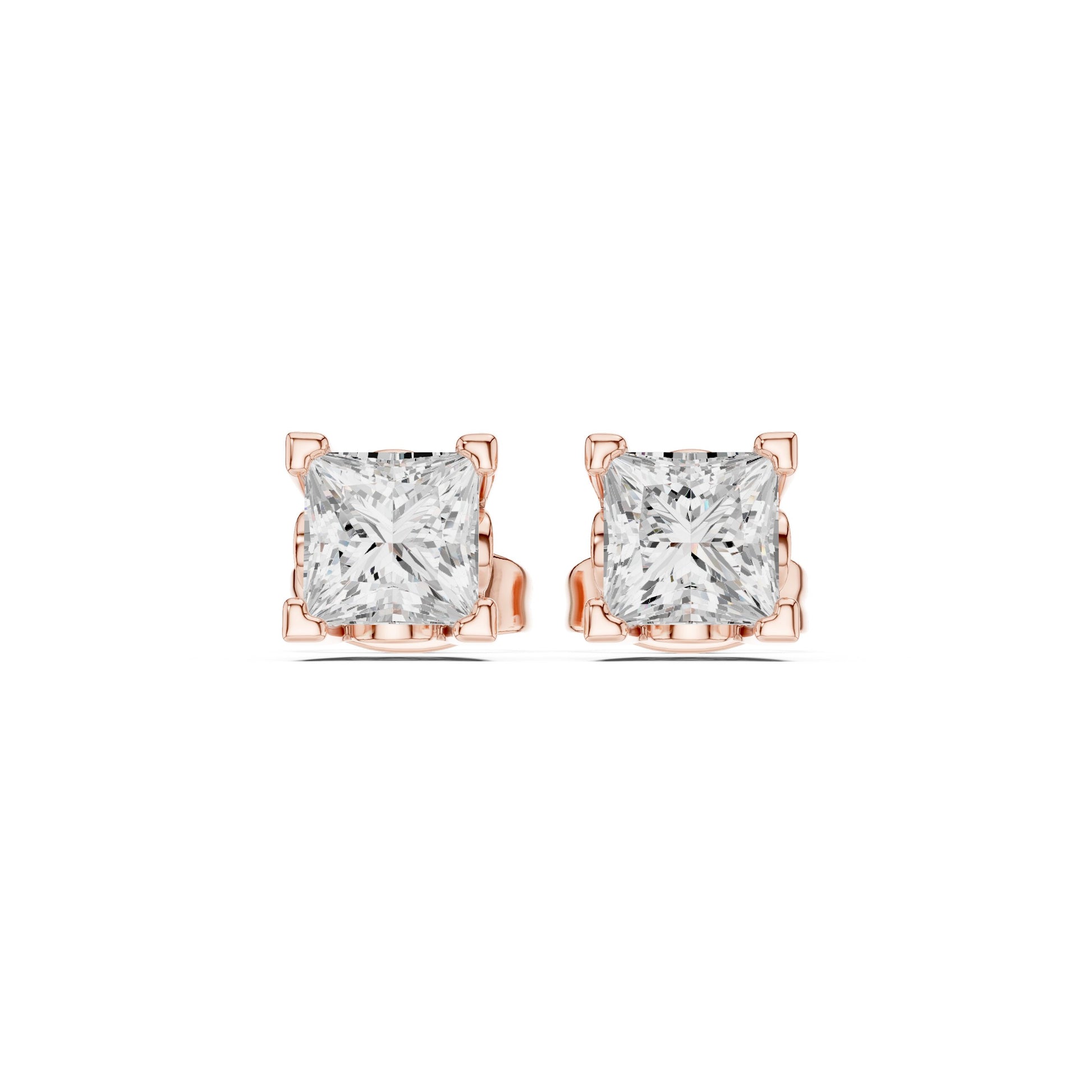 Princess Stud Lab Grown Diamond Earrings