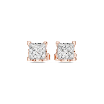 Princess Stud Lab Grown Diamond Earrings