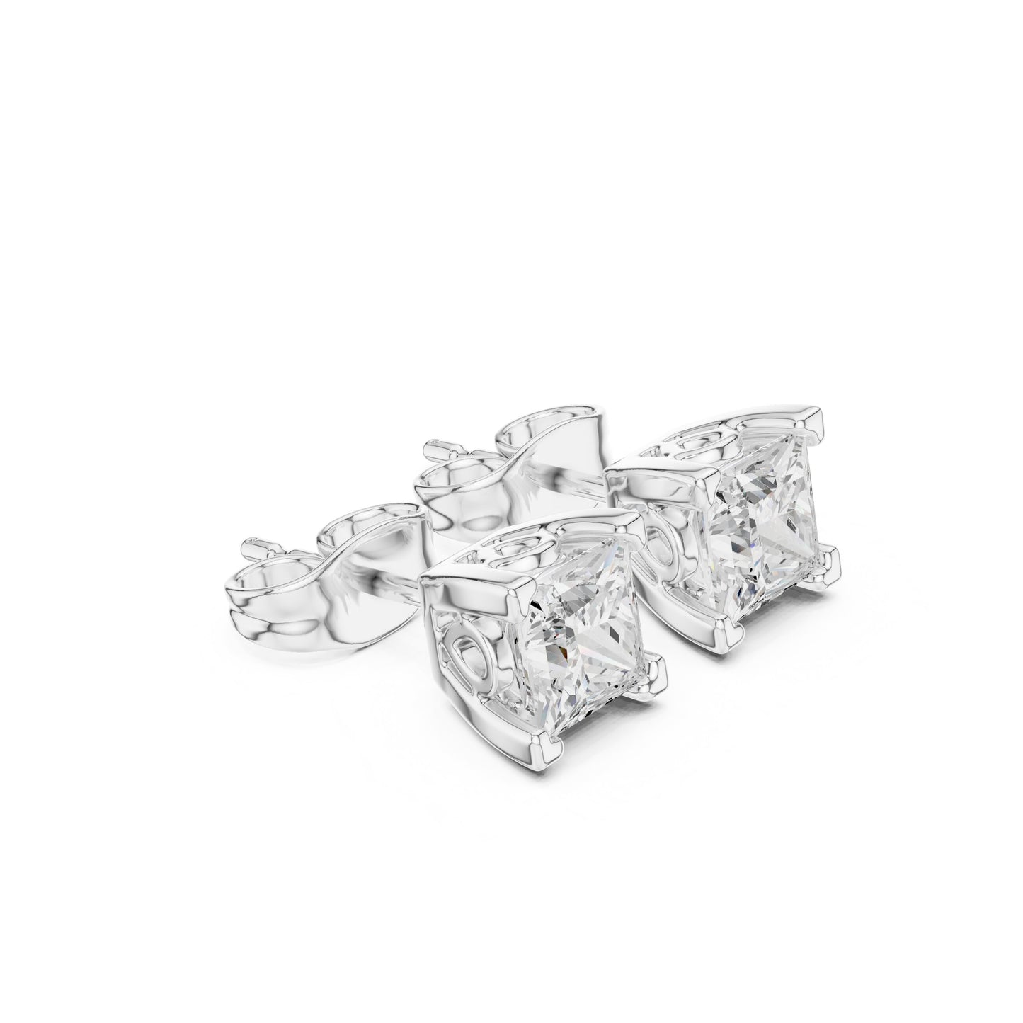 Princess Stud Lab Grown Diamond Earrings