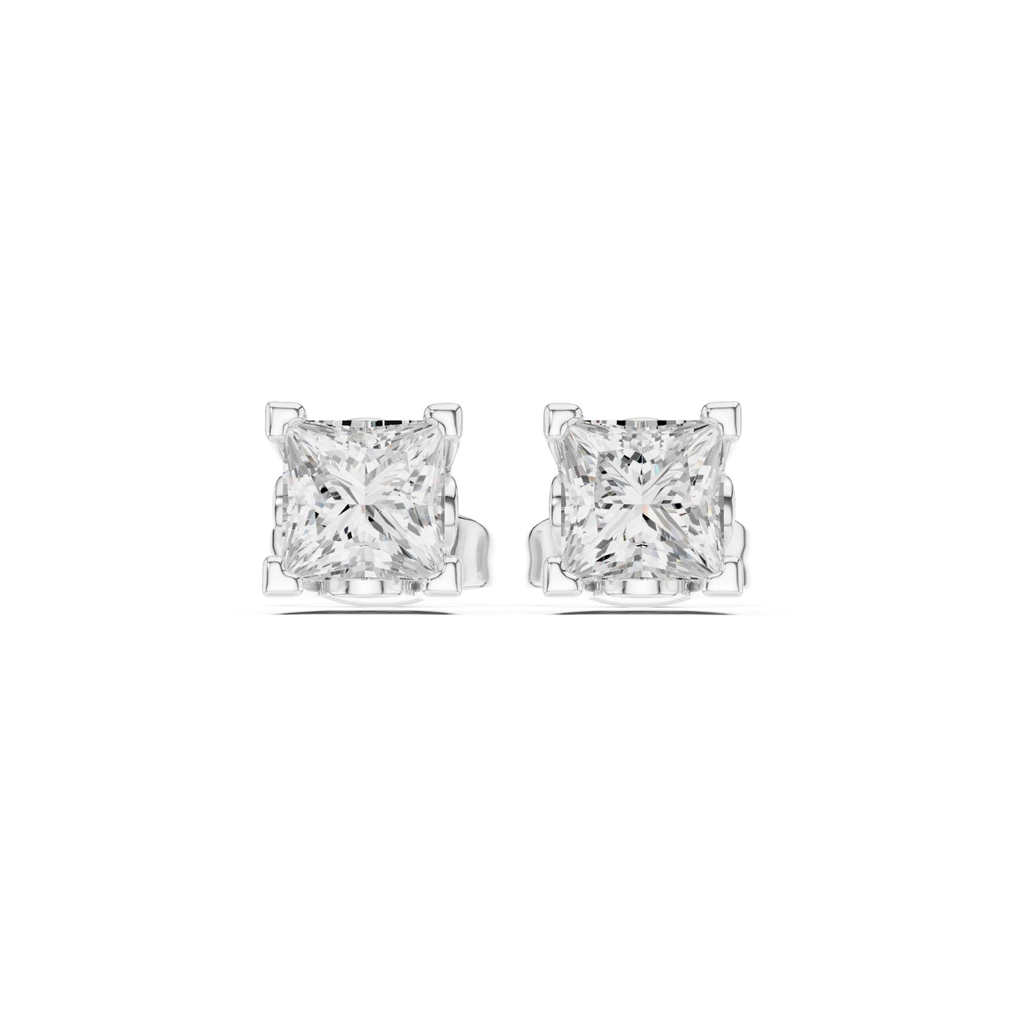 Princess Stud Lab Grown Diamond Earrings
