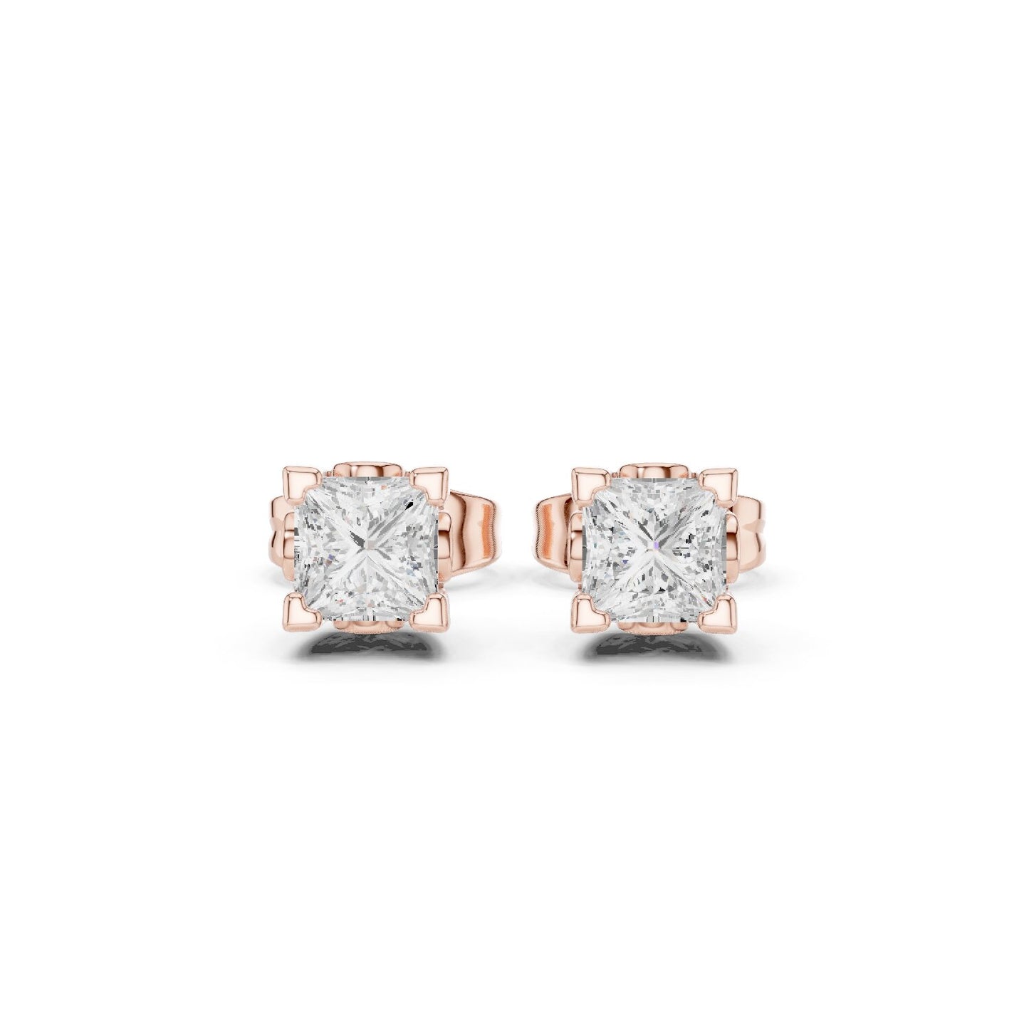 Cushion Stud Lab Grown Diamond Earrings