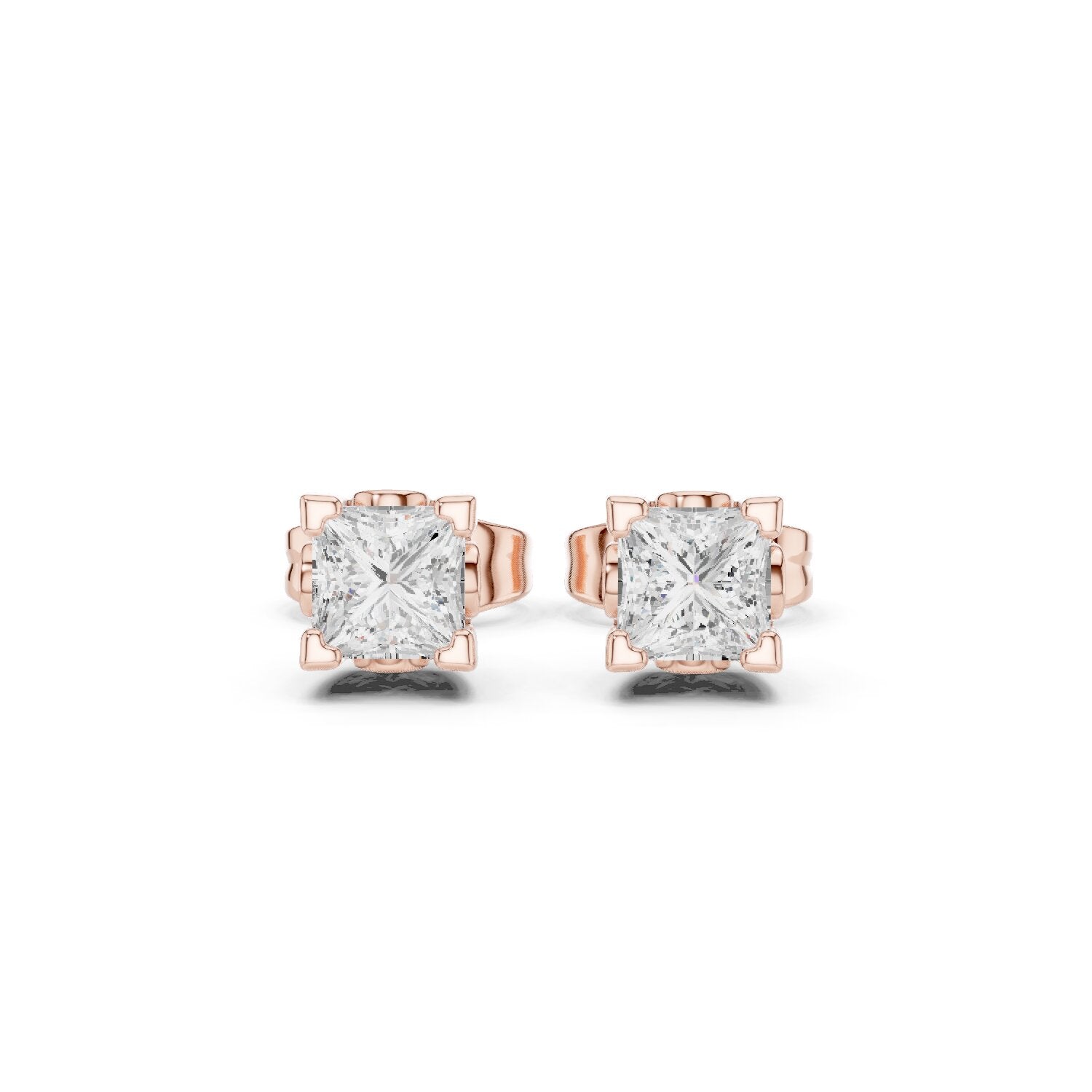 Cushion Stud Lab Grown Diamond Earrings