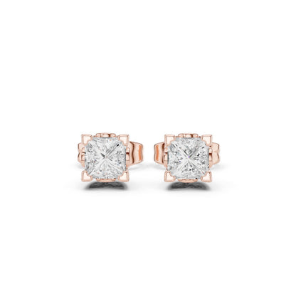 Cushion Stud Lab Grown Diamond Earrings