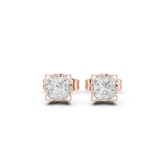 Cushion Stud Lab Grown Diamond Earrings