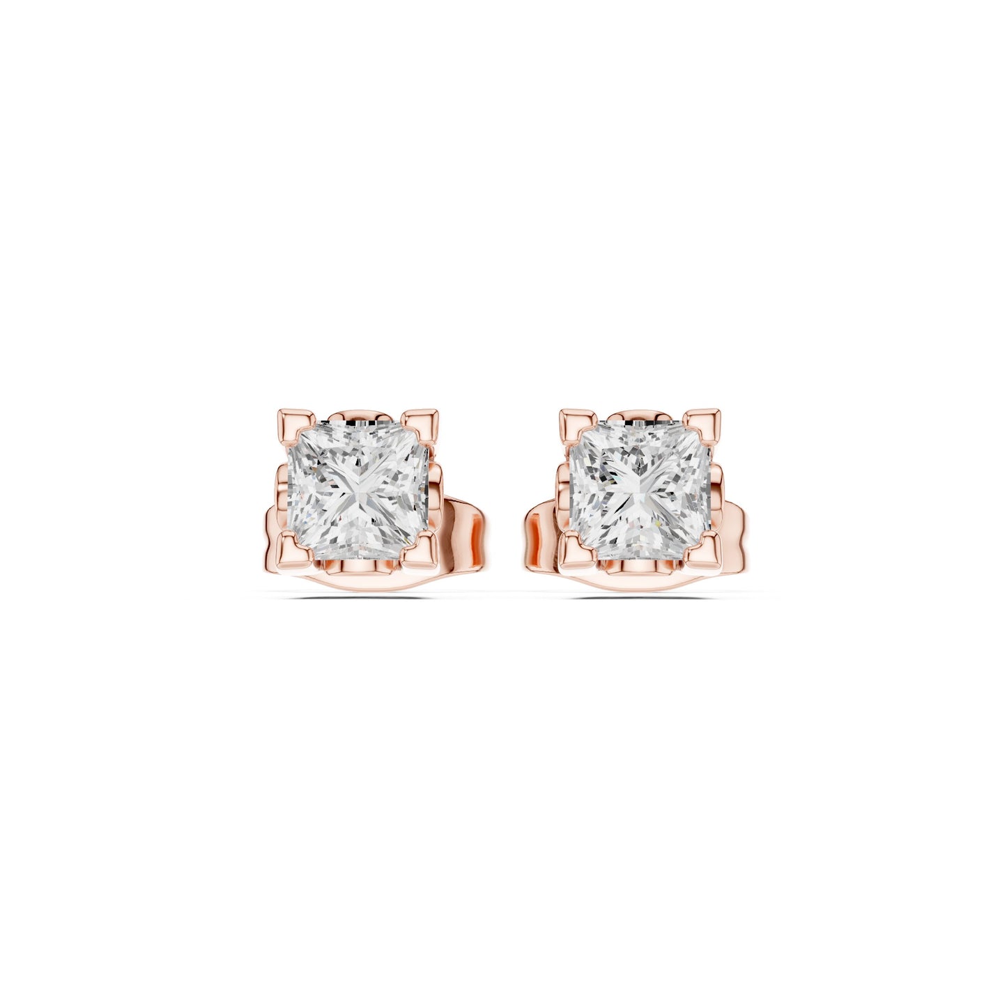 Cushion Stud Lab Grown Diamond Earrings