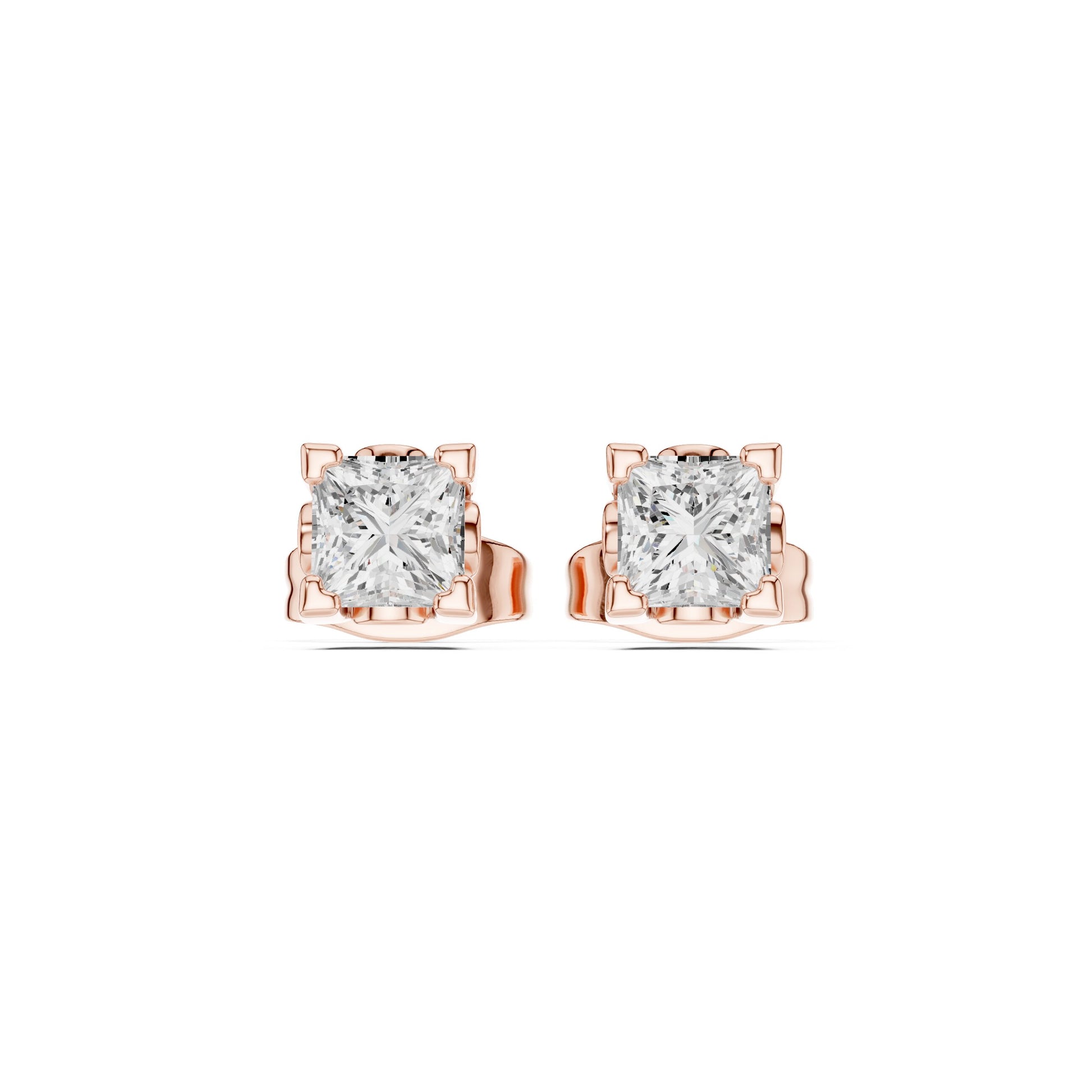 Cushion Stud Lab Grown Diamond Earrings