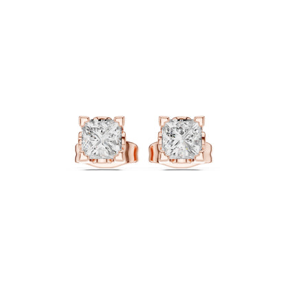 Cushion Stud Lab Grown Diamond Earrings