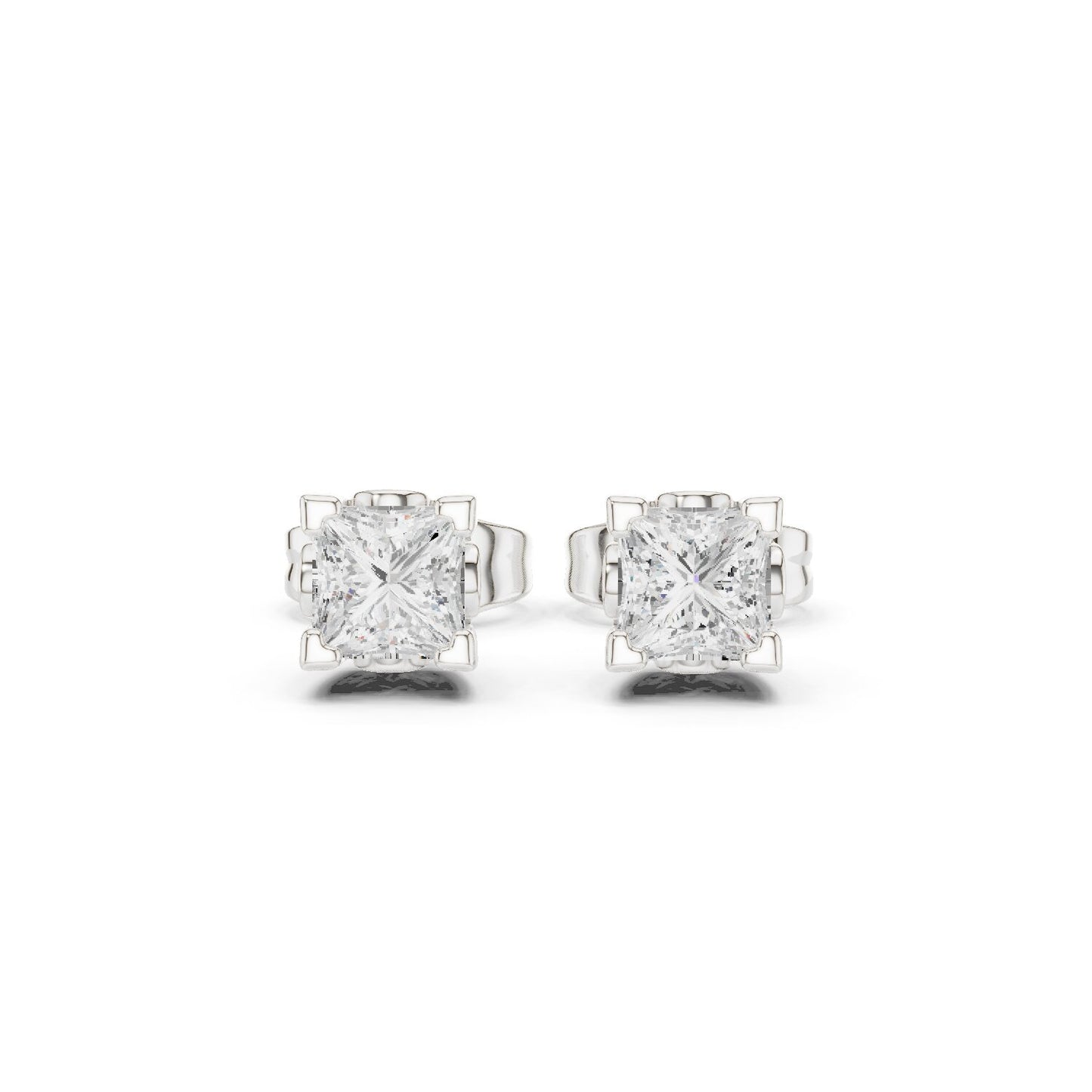 Cushion Stud Lab Grown Diamond Earrings