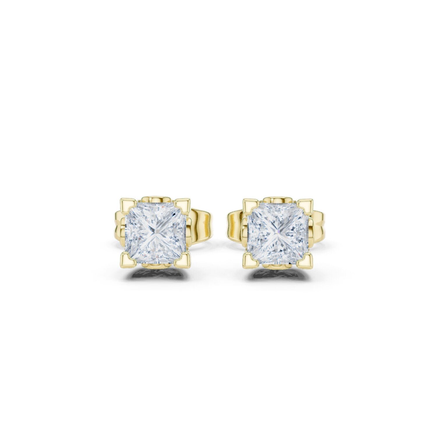 Cushion Stud Lab Grown Diamond Earrings