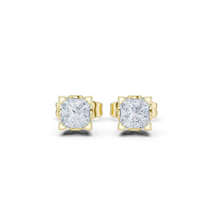 Cushion Stud Lab Grown Diamond Earrings