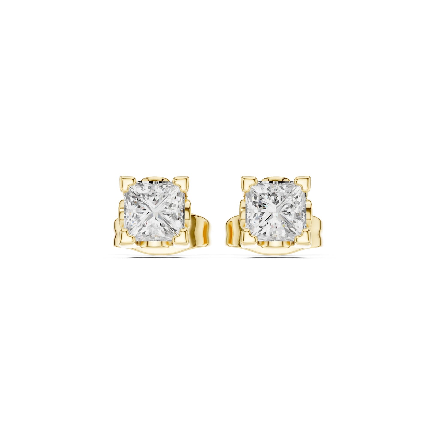 Cushion Stud Lab Grown Diamond Earrings