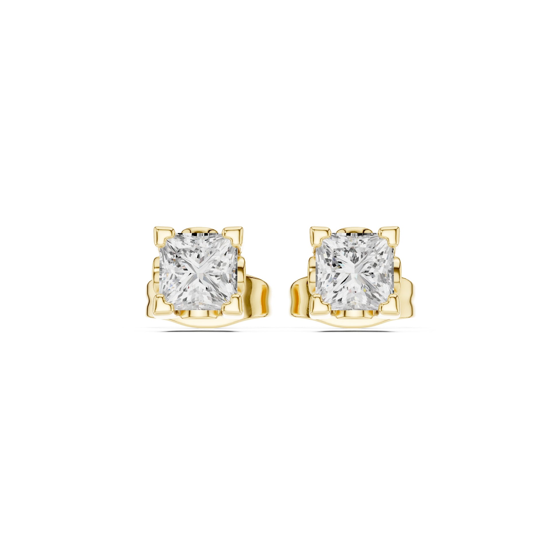 Cushion Stud Lab Grown Diamond Earrings