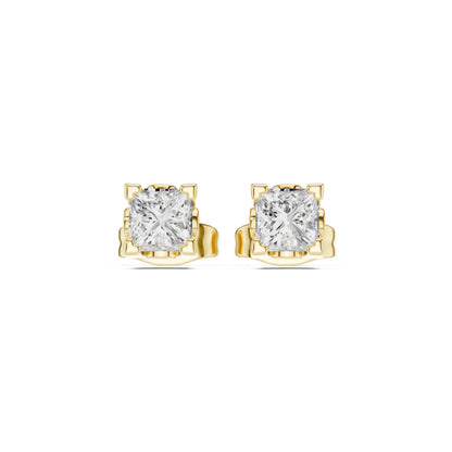 Cushion Stud Lab Grown Diamond Earrings