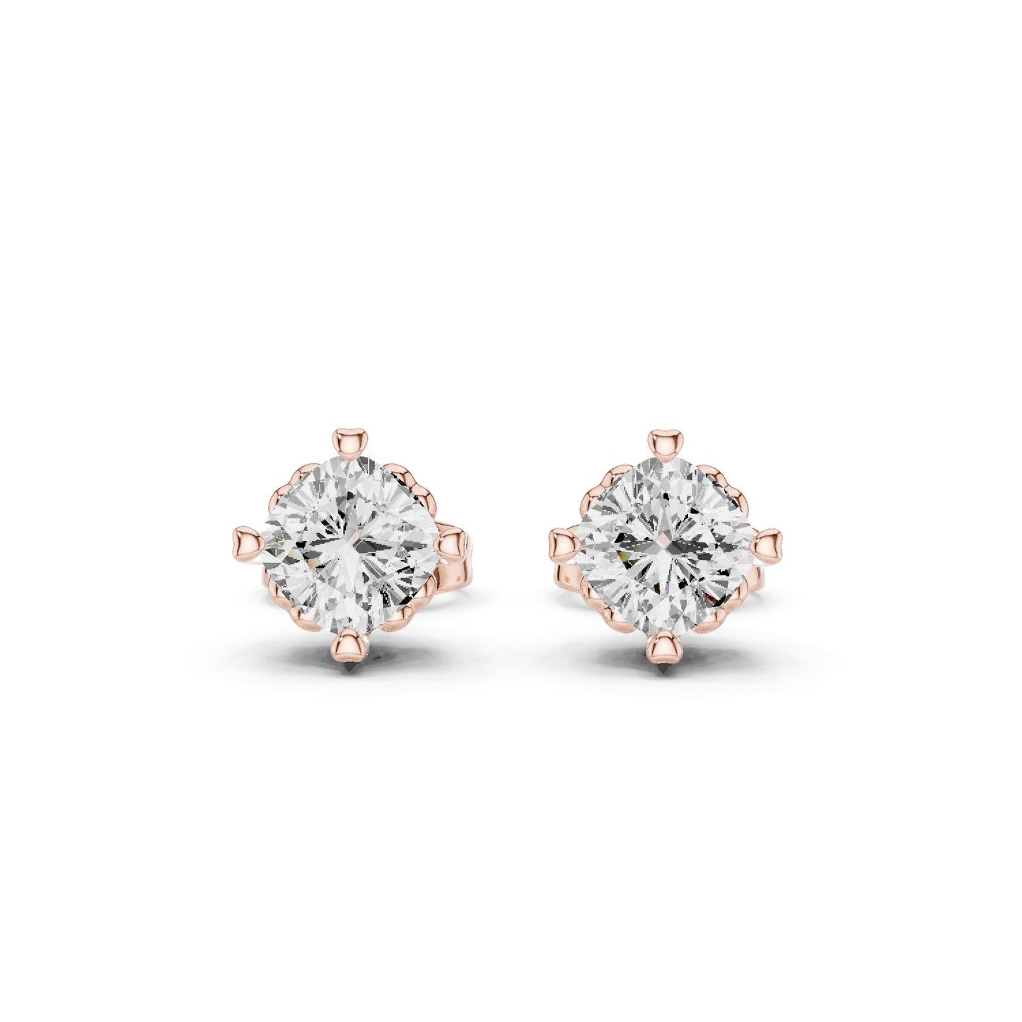 Oval Stud Lab Grown Diamond Earrings