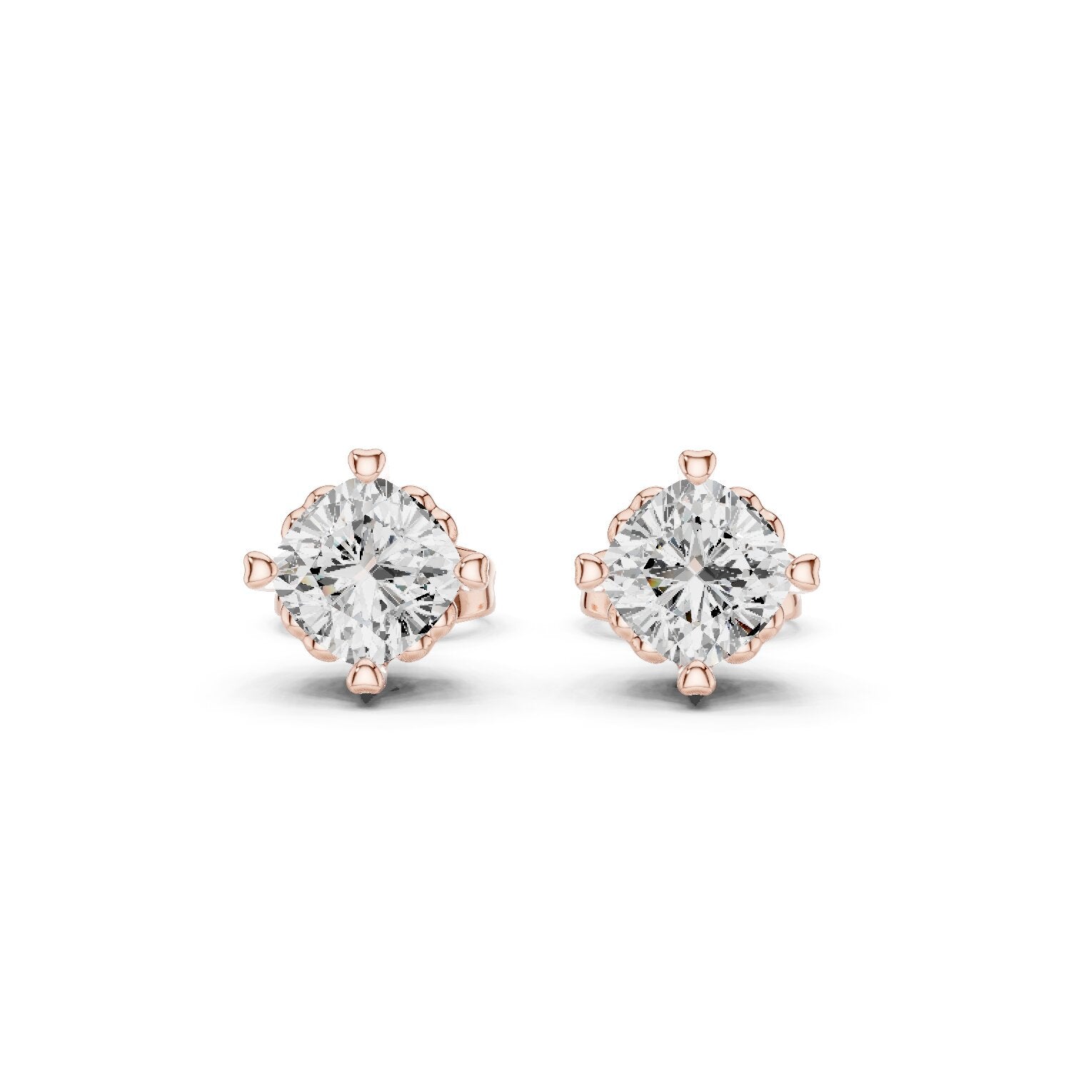 Oval Stud Lab Grown Diamond Earrings