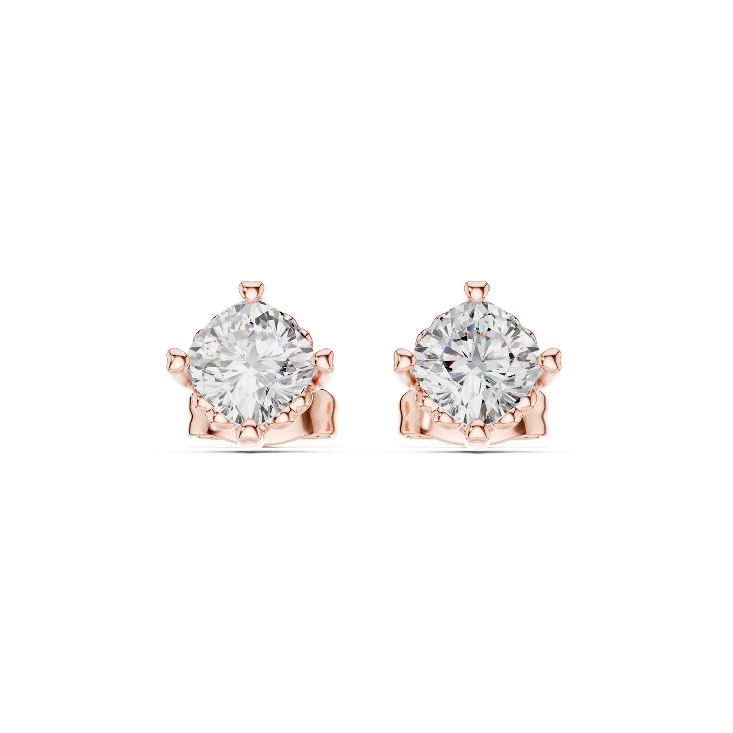 Oval Stud Lab Grown Diamond Earrings