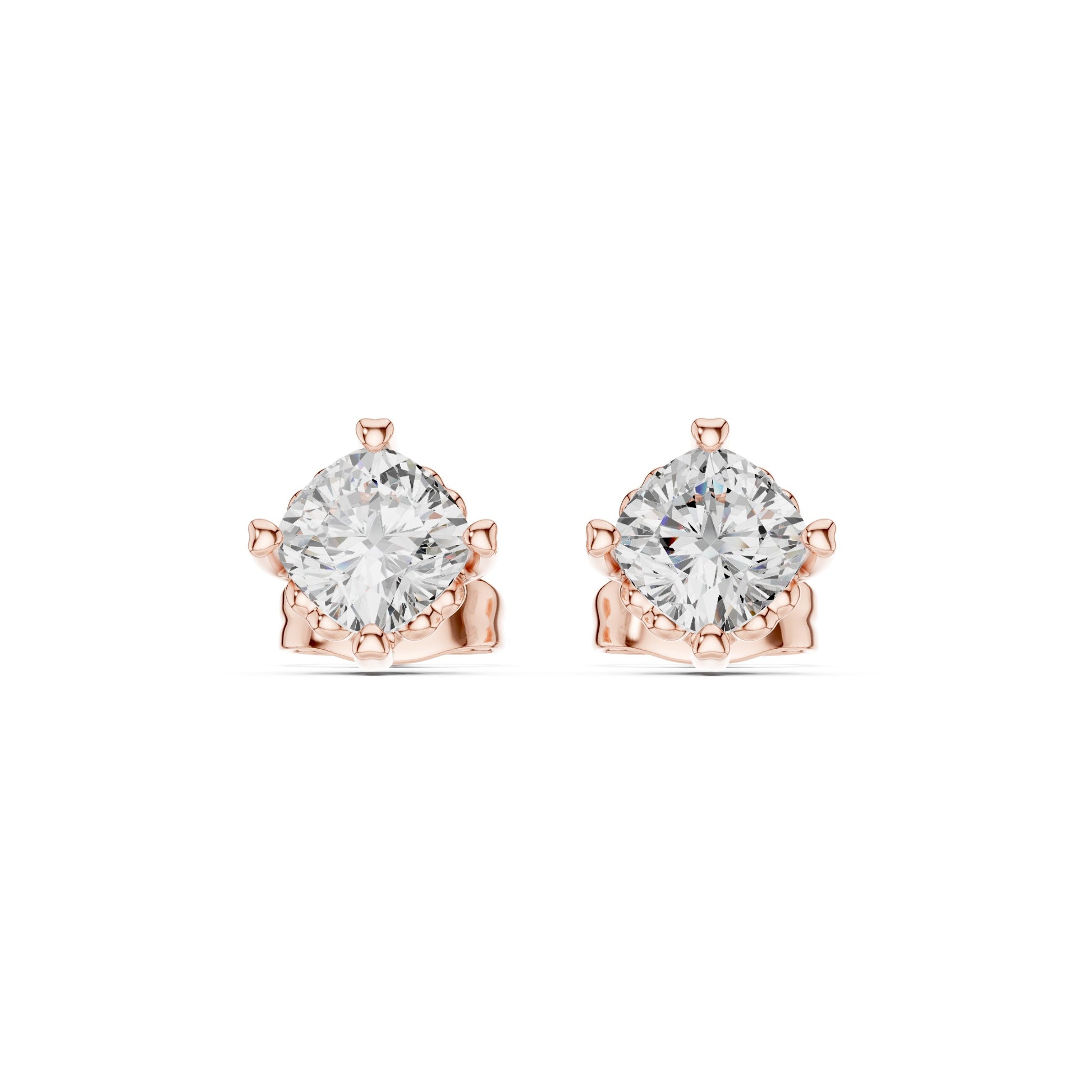 Oval Stud Lab Grown Diamond Earrings