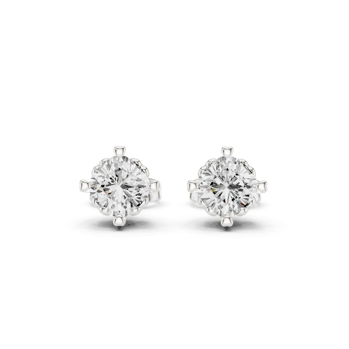 Oval Stud Lab Grown Diamond Earrings