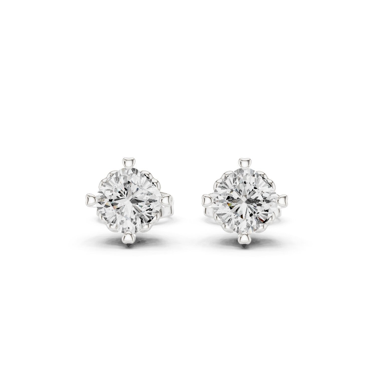 Oval Stud Lab Grown Diamond Earrings