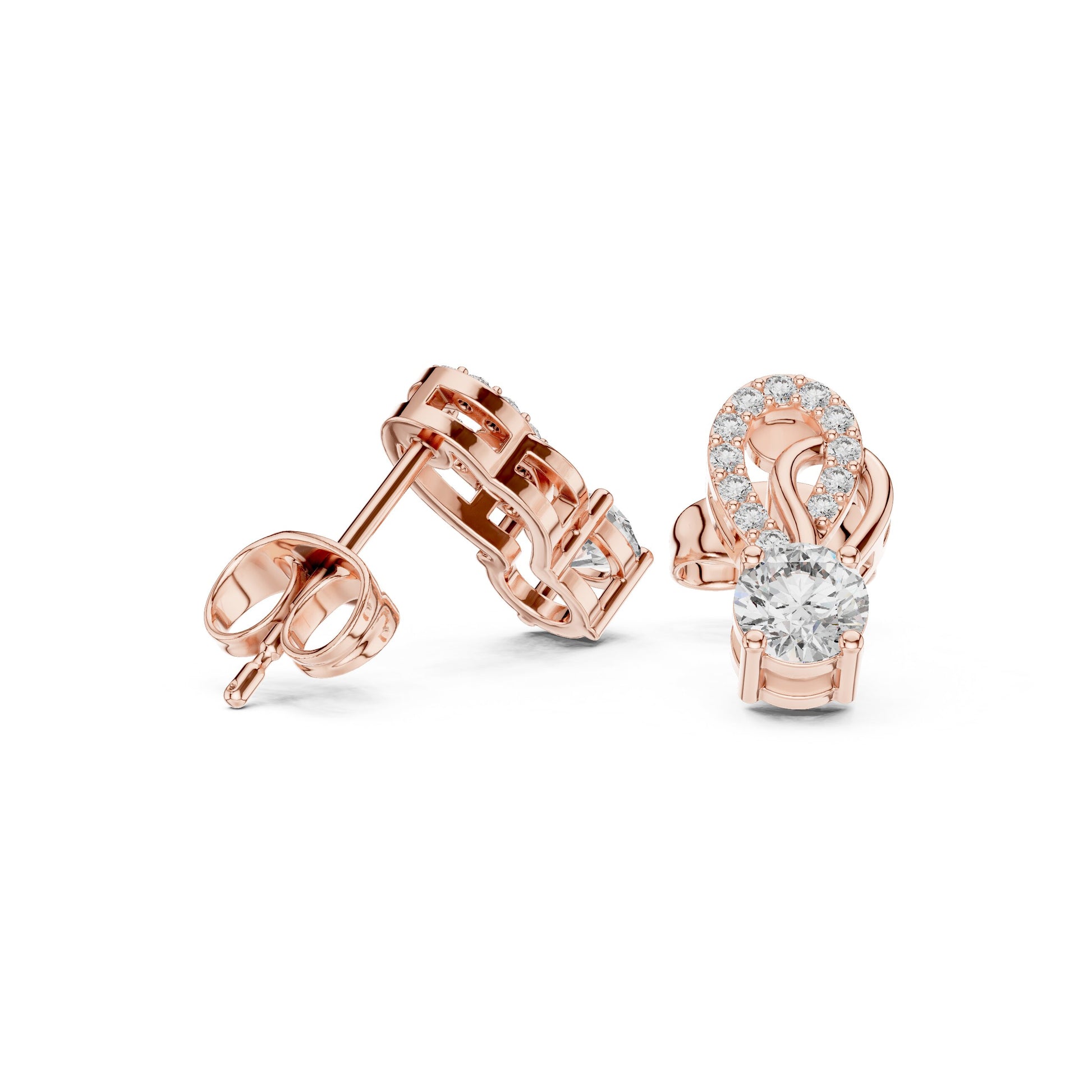 Round Jacket Lab Grown Diamond Earrings
