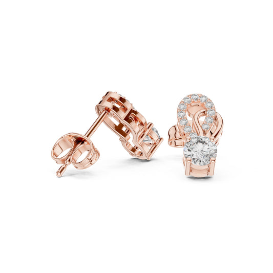 Round Jacket Lab Grown Diamond Earrings