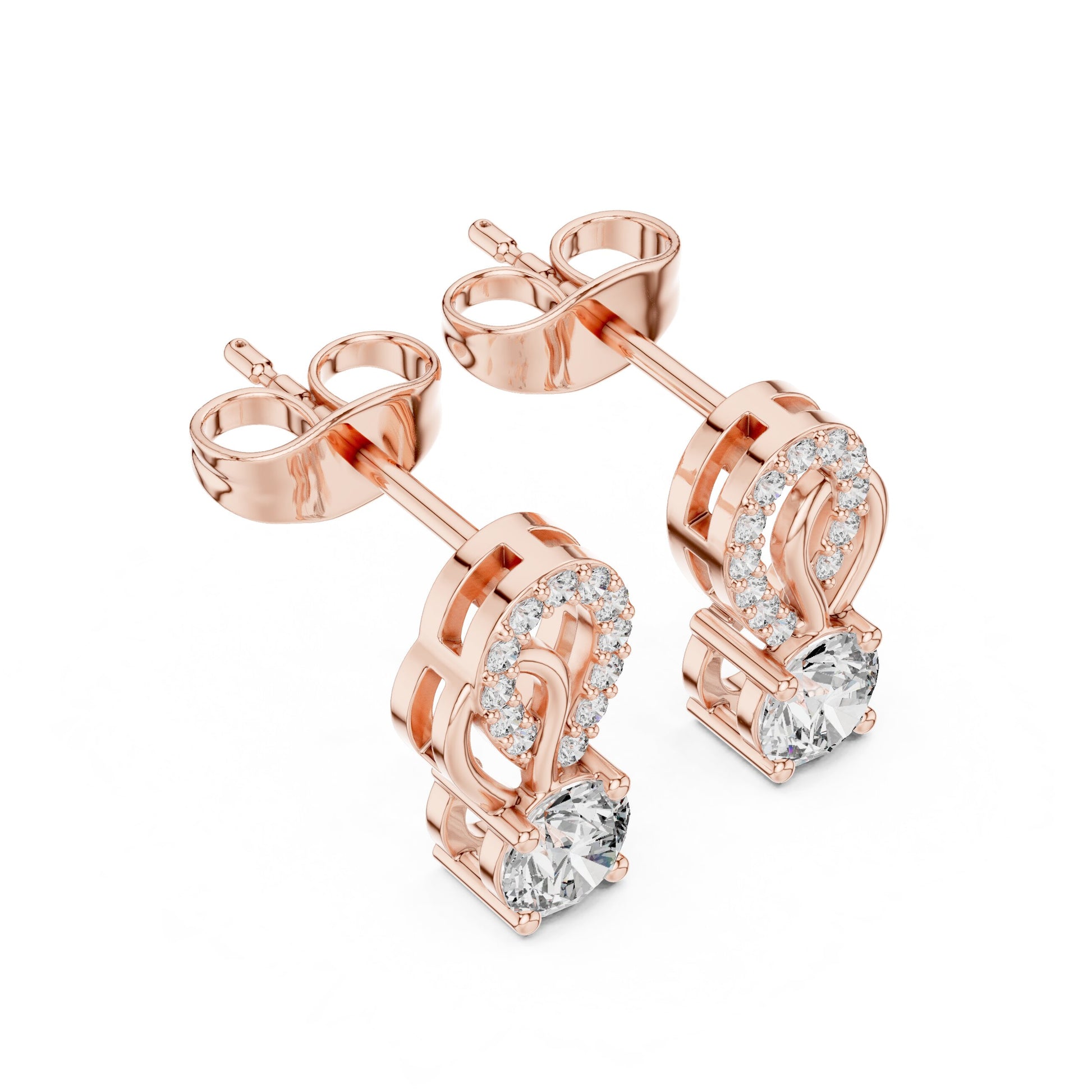 Round Jacket Lab Grown Diamond Earrings